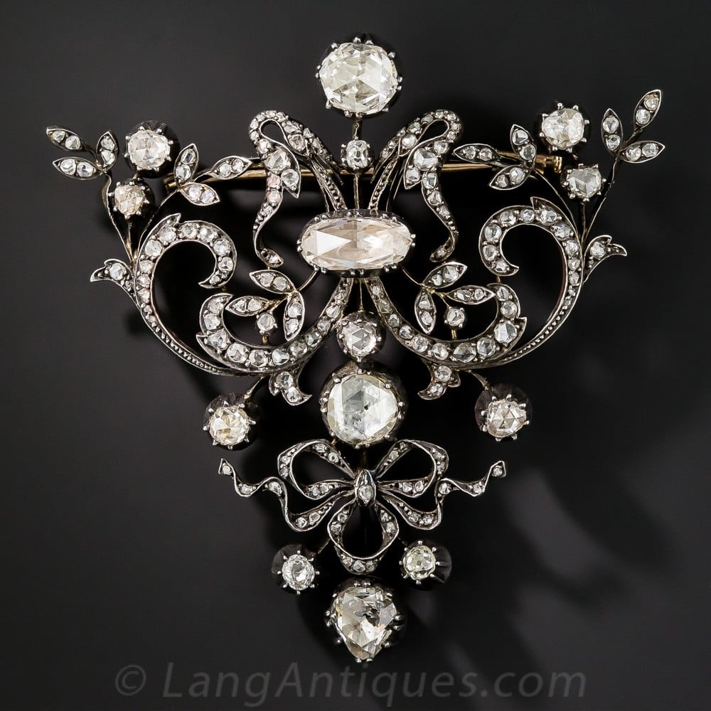 Rose-Cut Diamond Stomacher Brooch.