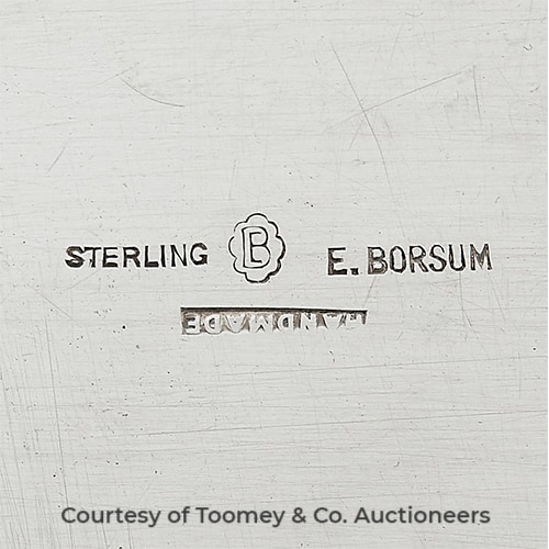 Borsum, Eivind Julius Maker's Mark Photo Courtesy of Toomey & Co. Auctioneers.