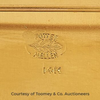 Potter & Mellen, Inc. Maker’s Mark  Photo Courtesy of Toomey & Co. Auctioneers