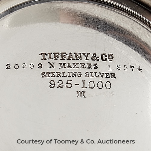 Tiffany & Co. Maker’s Mark  Photo Courtesy of Toomey & Co. Auctioneers