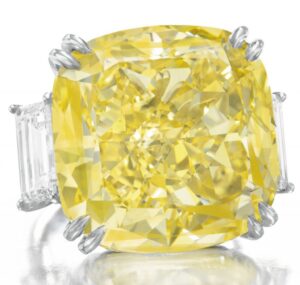 50.29 ct. Fancy Vivid Yellow Diamond Ring by Carvin French.