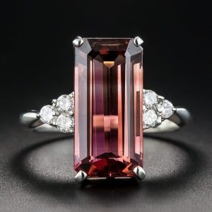 Tourmaline and Diamond Ring.