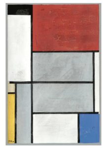 Composition with Black, Red, Grey, Yellow and Blue, Piet Mondrian. Photo Courtesy of Sotheby's.