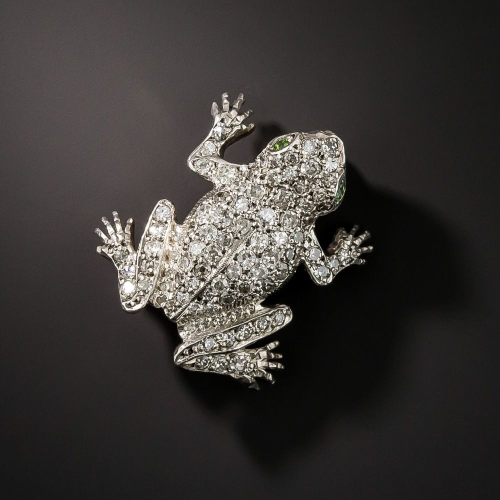 Antique Diamond Frog Brooch.
