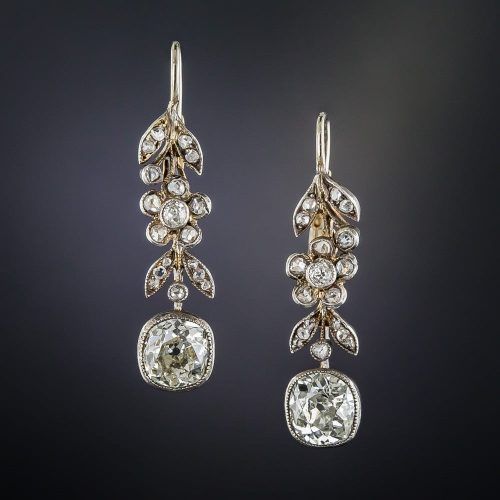 Victorian Diamond Drop Earrings.
