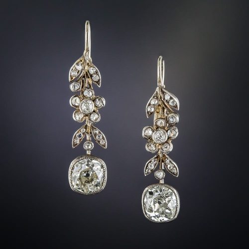 Victorian Diamond Drop Earrings. Victorian Diamond Drop Earrings.