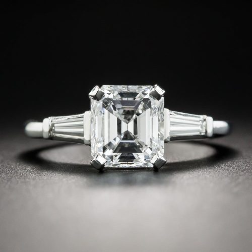 Emerald-Cut Diamond Engagement Ring - GIA D VVS1