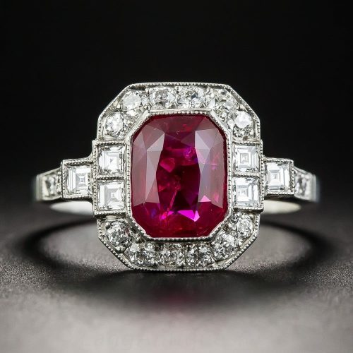 Burma Ruby (No Heat Treatment) and Diamond Ring. Burma Ruby (No Heat Treatment) and Diamond Ring.