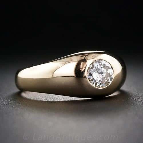 Gypsy Set Diamond Ring.