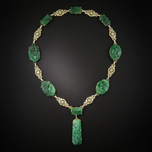 Carved Jadeite Necklace