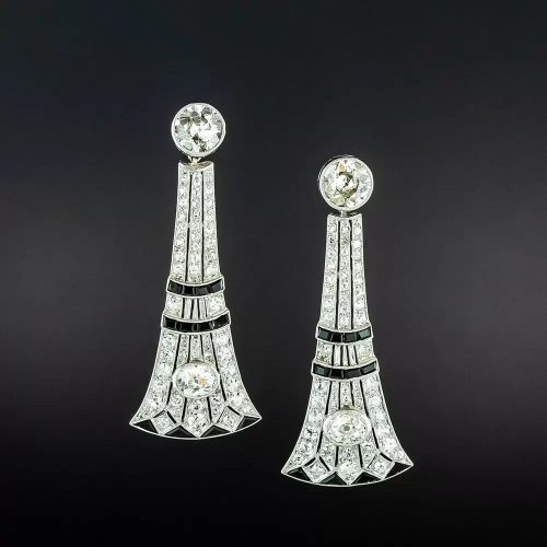 Art Deco Diamond and Onyx Earrings Lang Blog