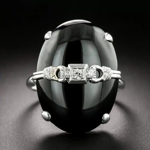 Art Deco Diamond and Onyx Ring Lang Blog