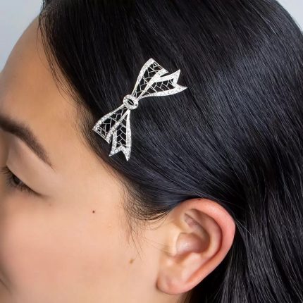 Late Edwardian Early Art Deco Diamond Barrette. Late Edwardian Early Art Deco Diamond Barrette.