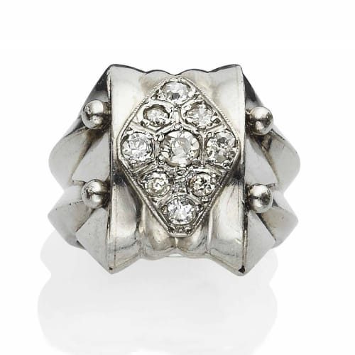 René Boivin Art Deco Diamond Ring, c.1935. Photo Courtesy of Christie's