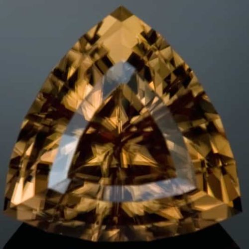 Zircon has a Very High Birefringence which is Clearly Visible in this Shot. The Back Facets Appear Doubled. Image Courtesy of Jeffrey Hunt.