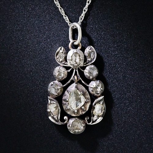 Georgian Rose-Cut Diamond Necklace.