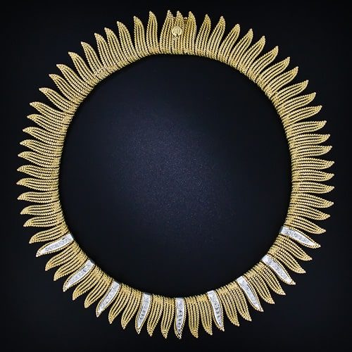 Gold Fringe Collar, c.1950s-60s.