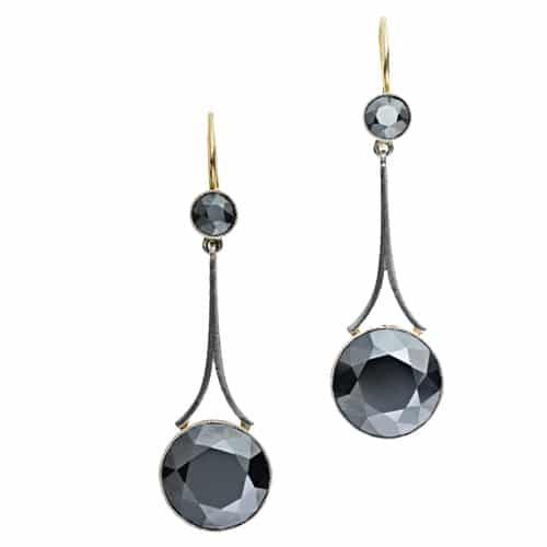 These Antique Style Hematite Earrings are a Perfect Example of Metallic Luster.