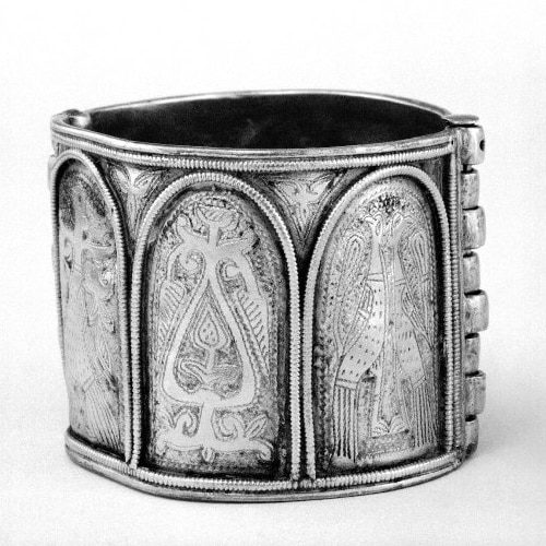 Medieval Silver Hinged Cuff Bracelet c.1230 © The Trustees of the British Museum.