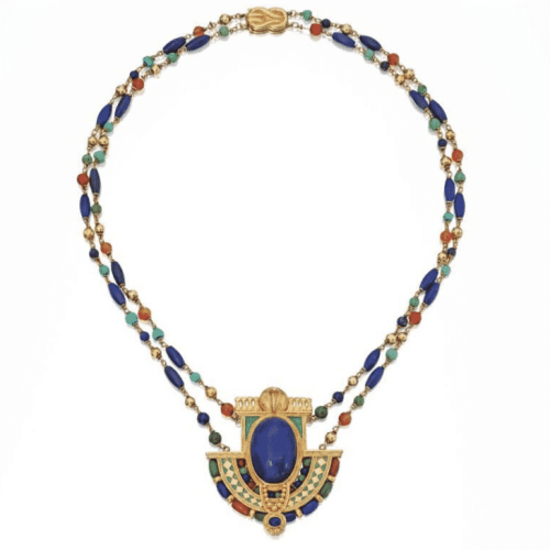Egyptian Revival Necklace, Louis Comfort Tiffany, Tiffany & Co., c.1913. Photo Courtesy of Sotheby's.