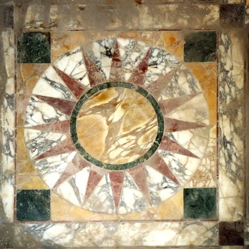Opus Sectile (Marble Floor Inlay) from the Hadrian's Villa (Piccole Terme) Near Tivoli in Italy.
