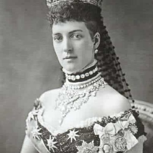 Queen Alexandra, Princess of Wales Wearing a Dog Collar (Among Her Many Other Necklaces.)