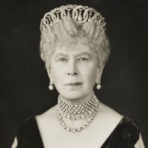 Queen Mary Wearing the Vladimir Tiara, c.1947.