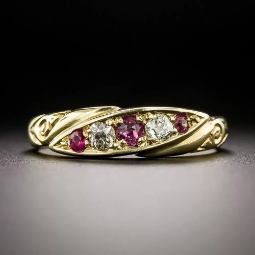Victorian Diamond and Ruby Band.