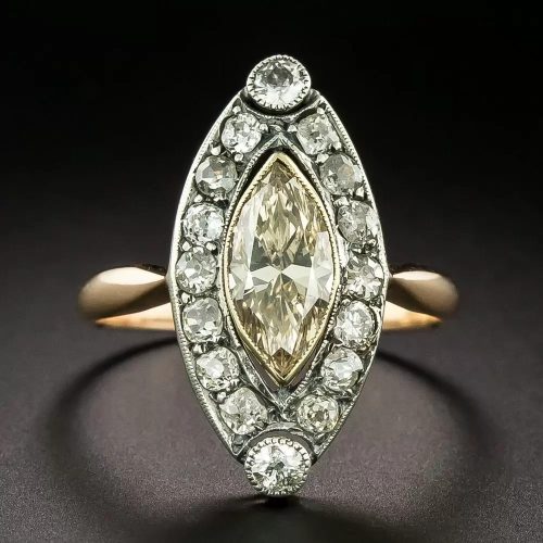 Edwardian Marquise-Shaped Diamond Ring.