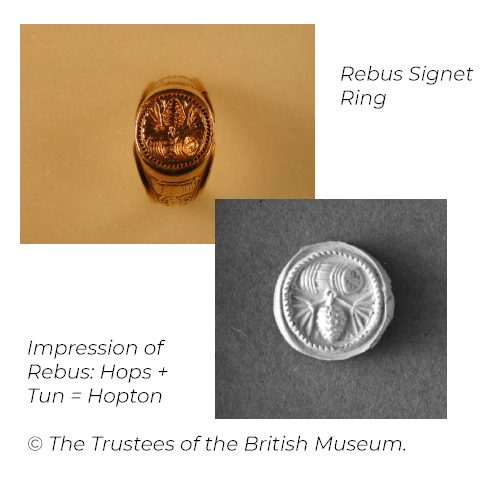 Rebus Signet Ring. © The Trustees of the British Museum.