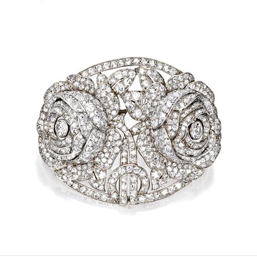 Diamond Rose Brooch, c.1915. Lacloche, Paris. Photo Courtesy of Sotheby's.