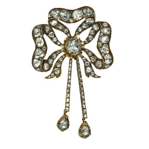 Georgian Diamond and Yellow Gold Sévigné. Georgian Diamond and Yellow Gold Sévigné.
