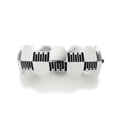 Lacquer, Silver, and White Gold Bracelet, Raymond Templier, c.1927. Photo Courtesy of Christie's.