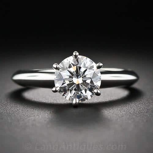 Solitaire Diamond Engagement Ring.