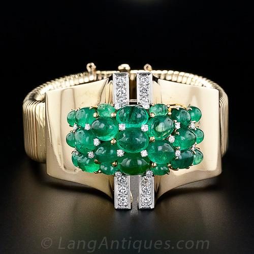 Beautiful Trabert & Hoeffer Mauboussin Emerald Bracelet...