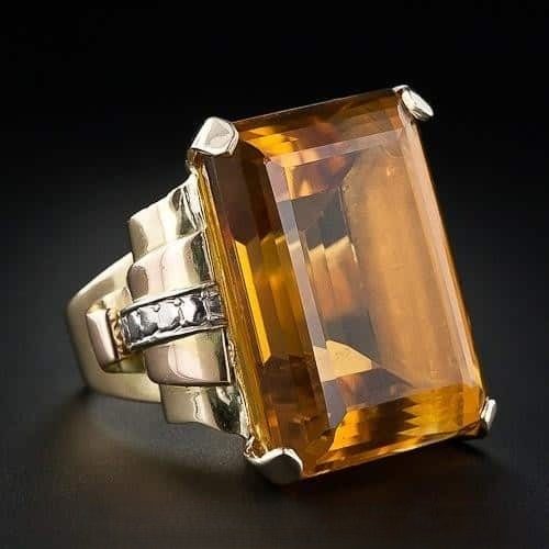 Retro Citrine Ring.