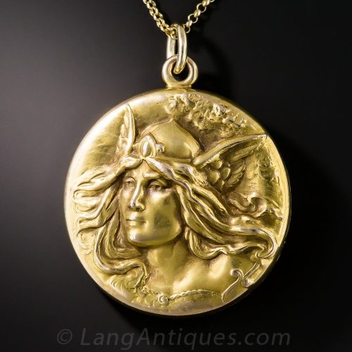 Art Nouveau "Brunhilde" Locket.