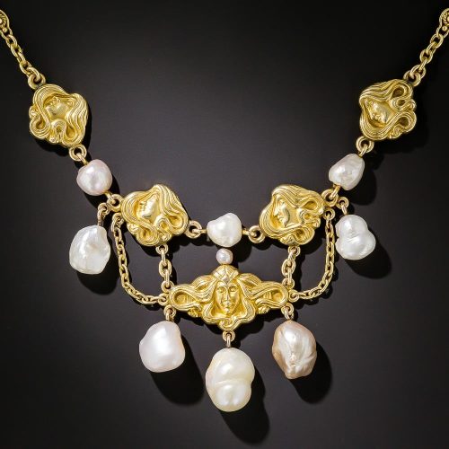 Art Nouveau Freshwater Pearl Necklace.