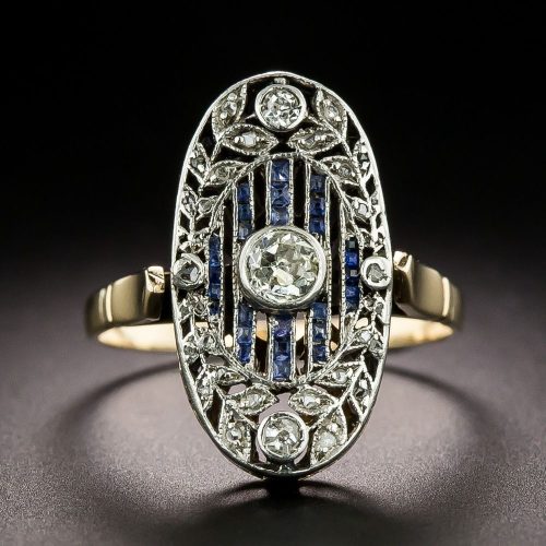 Belle Époque Diamond and Sapphire Dinner Ring. Belle Époque Diamond and Sapphire Dinner Ring.