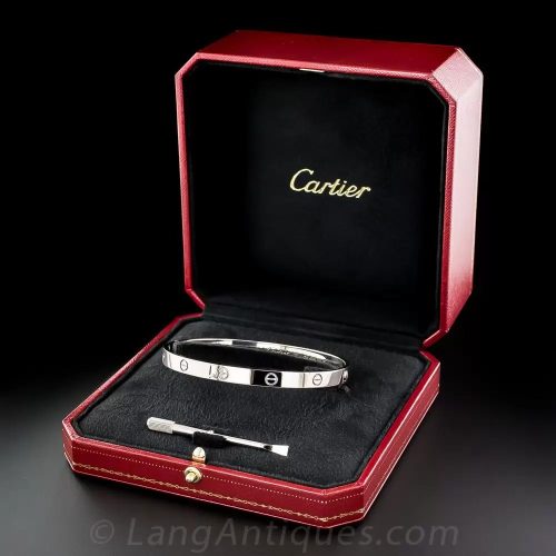 Cartier 18k White Gold Love Bracelet.