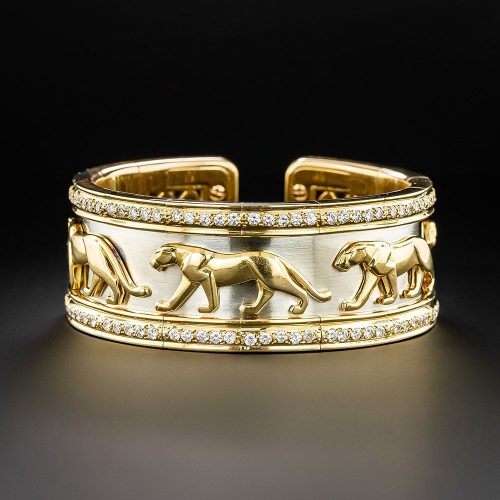 Cartier Panthère Diamond Cuff Bracelet. Cartier Panthère Diamond Cuff Bracelet.