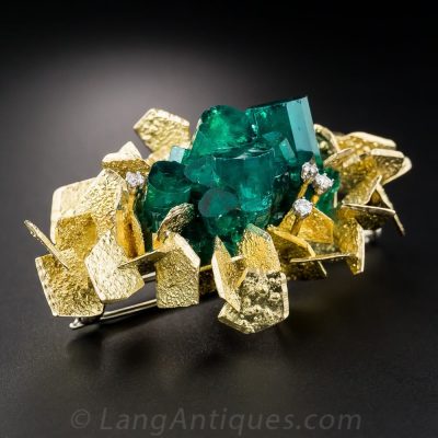 Synthetic Emerald Created by the Renowned Chatham Company, est.1938, San Francisco.