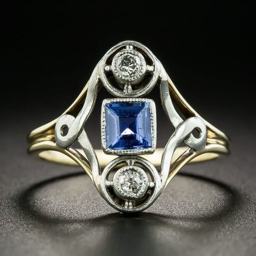 Montana Sapphire and Diamond Ring.
