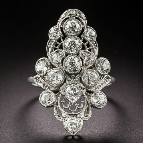 Edwardian Diamond Dinner Ring. Edwardian Diamond Dinner Ring.