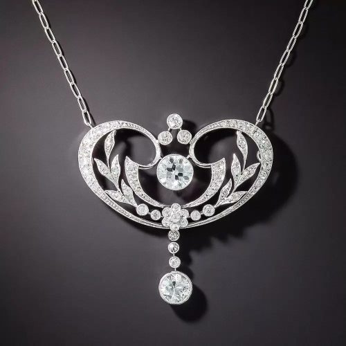 Edwardian Platinum and Diamond Necklace.