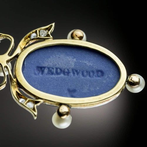 Edwardian Wedgwood and Diamond Necklace Signature (reverse).
