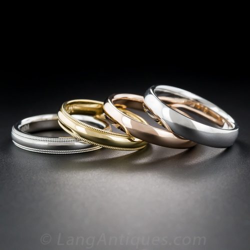 Platinum, Rose, Yellow, and White Gold (Precious Metal) Rings.
