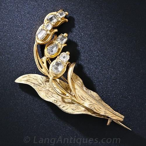 Georgian Lily of the Valley Brooch.