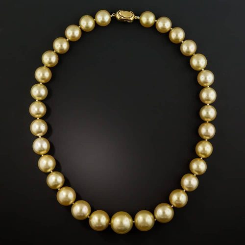Golden South Sea Pearl Princess Length Necklace.