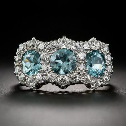 Edwardian Zircon and Diamond Ring, J.E. Caldwell.